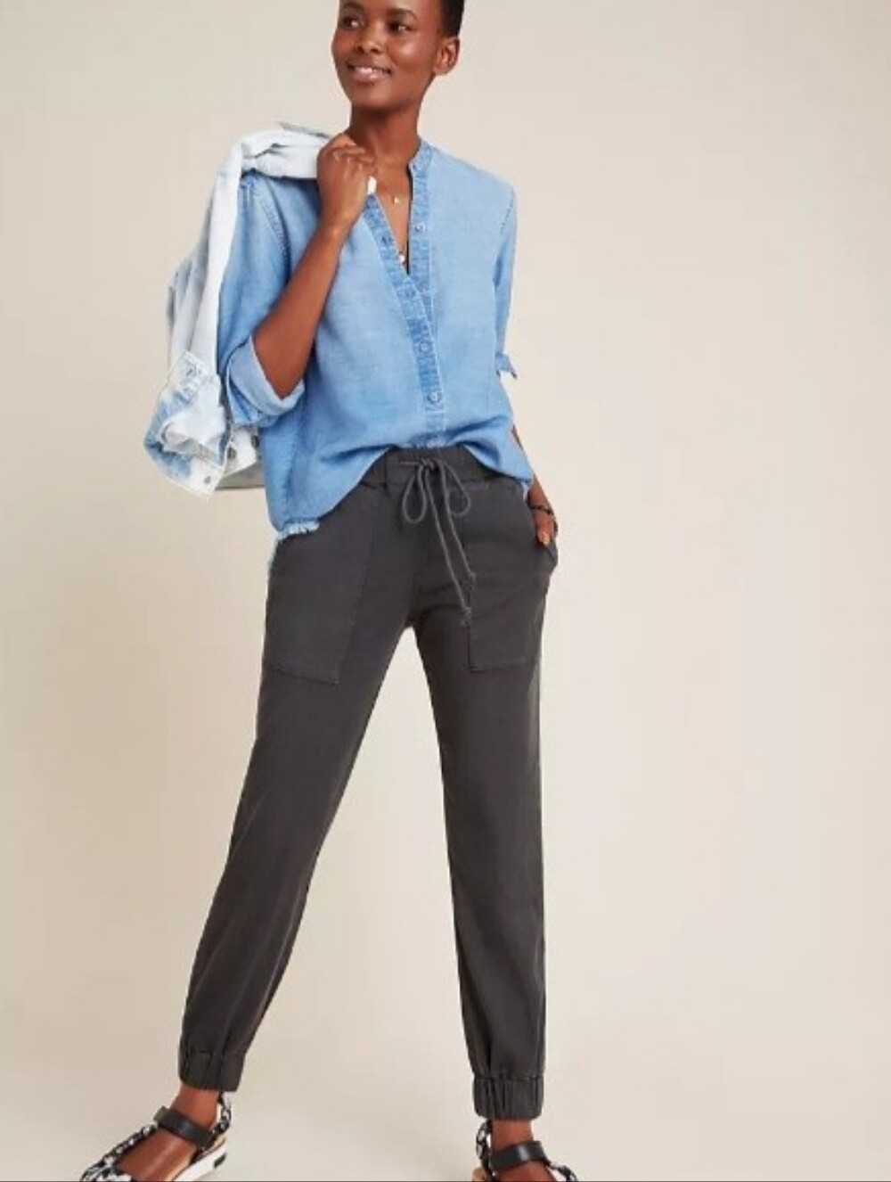 Anthropologie Cloth & Stone Utility Jogger Pant Size Small